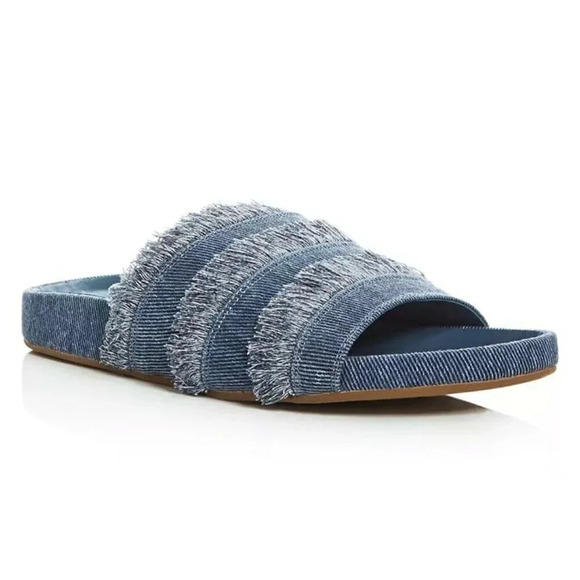 Joie Women's Jaden Dark Denim Pool Slide Sandals Size 36.5 EU (MSRP $228) - Picture 1 of 8